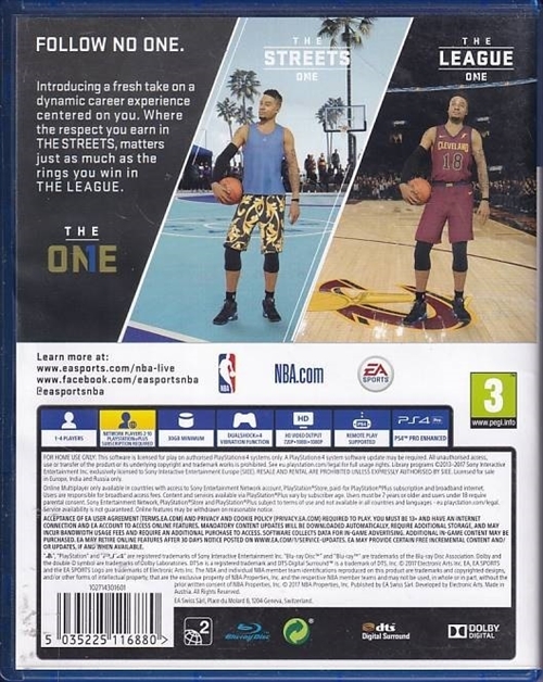 NBA Live 18 - PS4 (B Grade) (Genbrug)